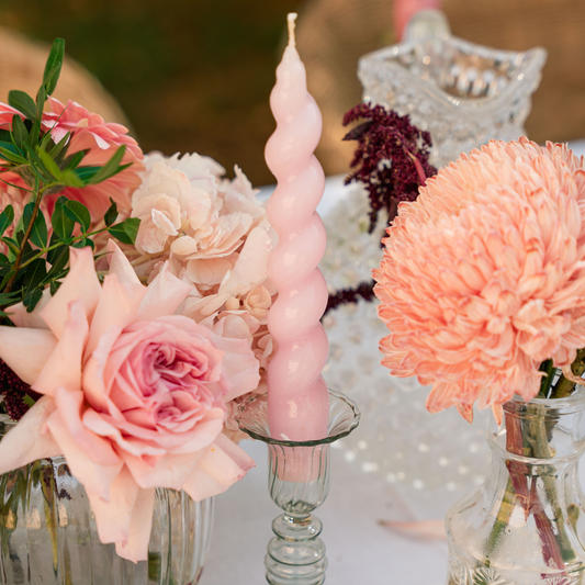 Set of 4 - Spiral Gloss Candles - Lilac