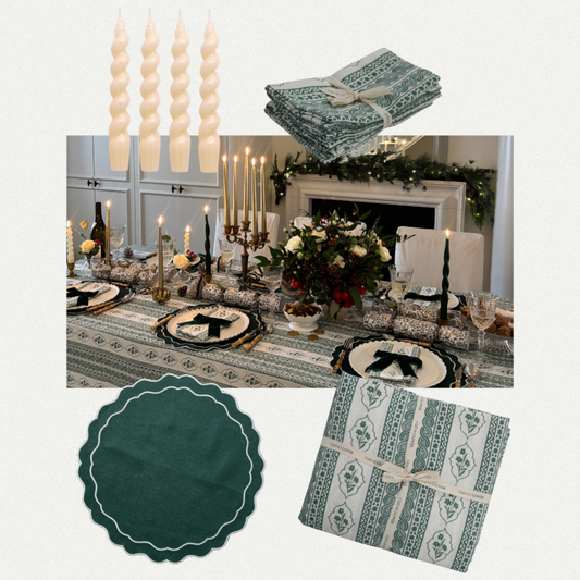 The Emerald Green First Bloom Festive Tableware Set (4 persons) - SAVE 15%