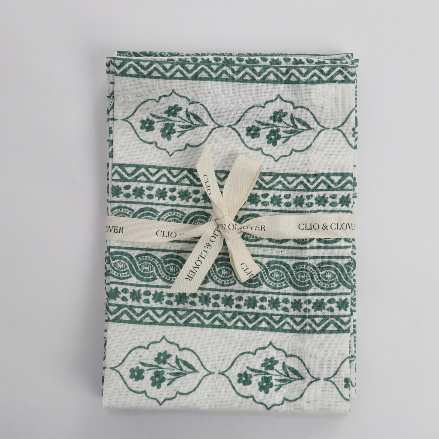 First Bloom Linen Placemats Emerald Green (Set of 4)