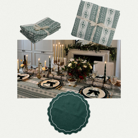 The Emerald Green First Bloom Festive Tableware Set (4 persons) - SAVE 15%