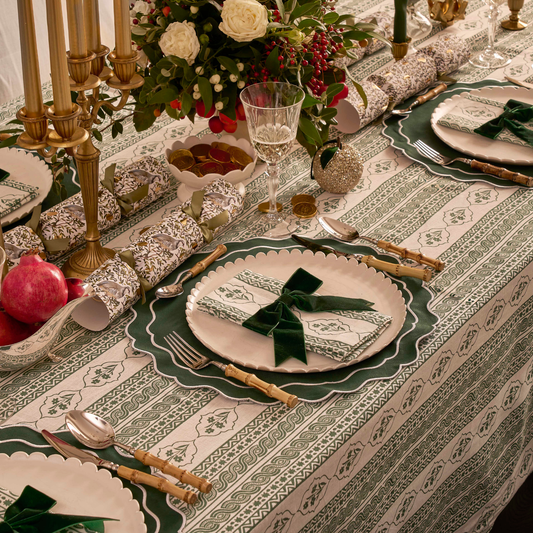 First Bloom Linen Napkins Emerald Green (Set of 4)