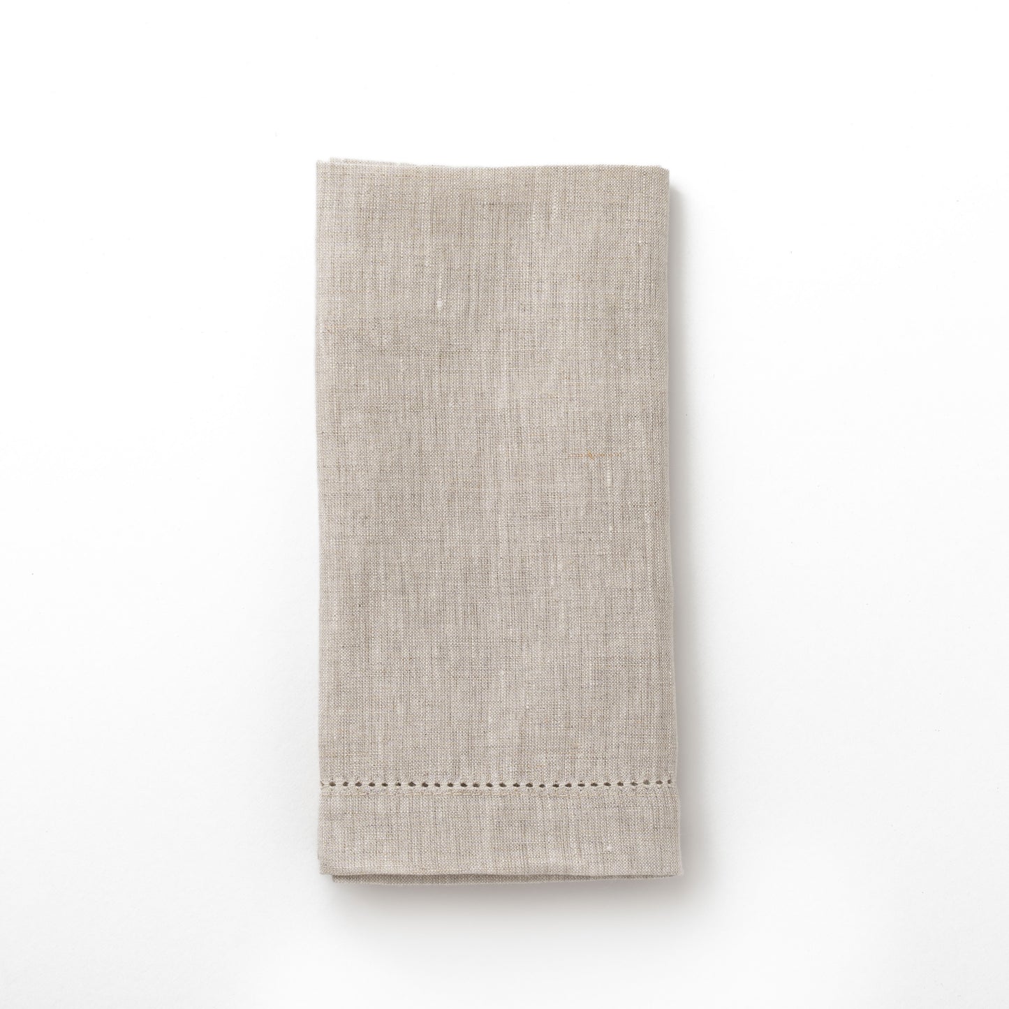 Set of 4 - Linen Hemstitched Napkins - Natural