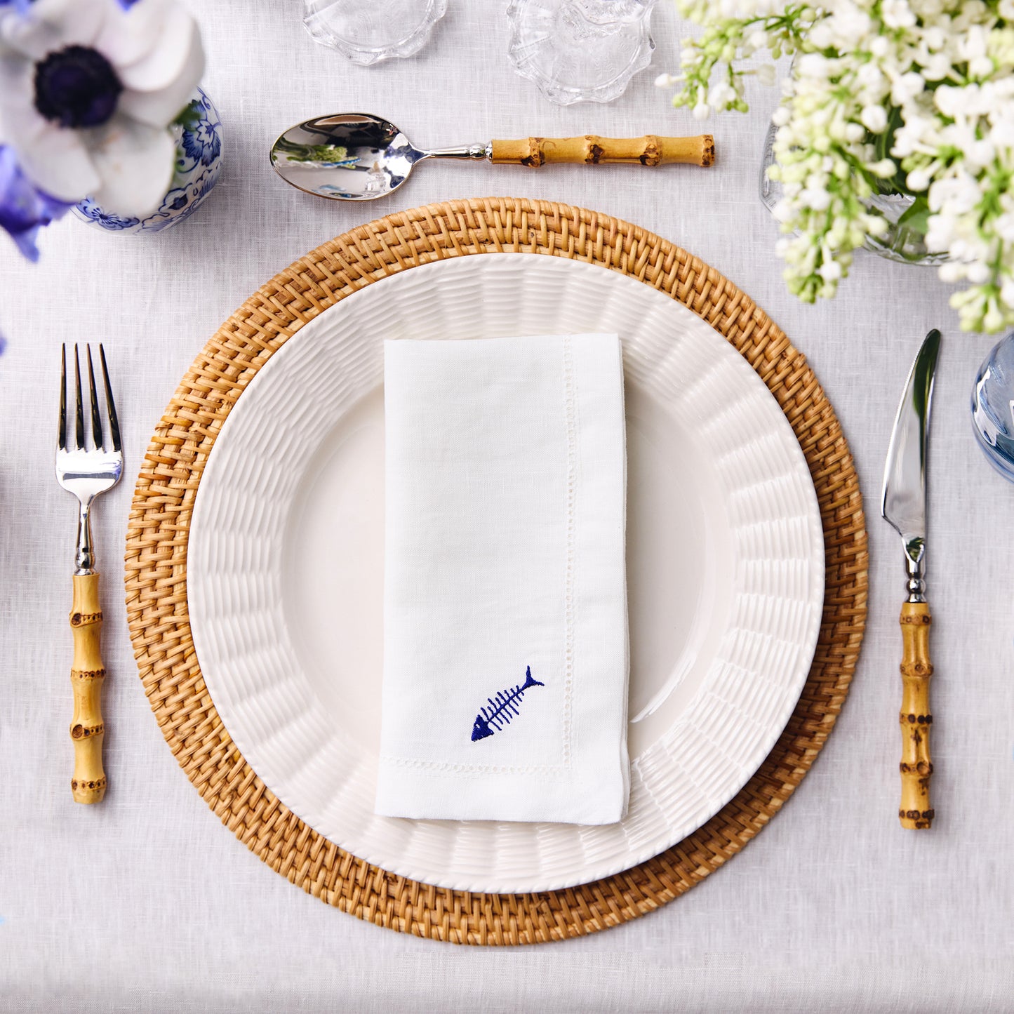 4 Piece Bamboo Handle Stainless Steel Cutlery Set