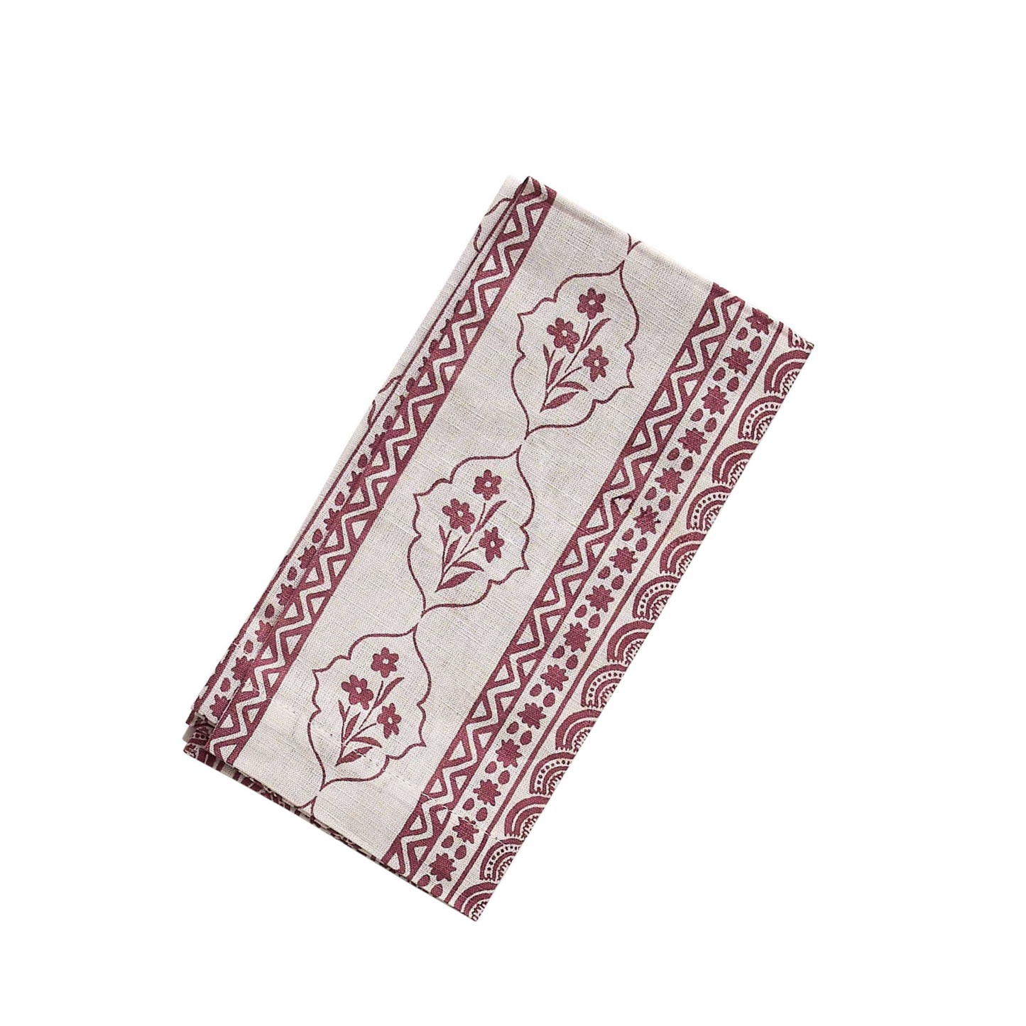 First Bloom Linen Napkins Ruby Red (Set of 4)