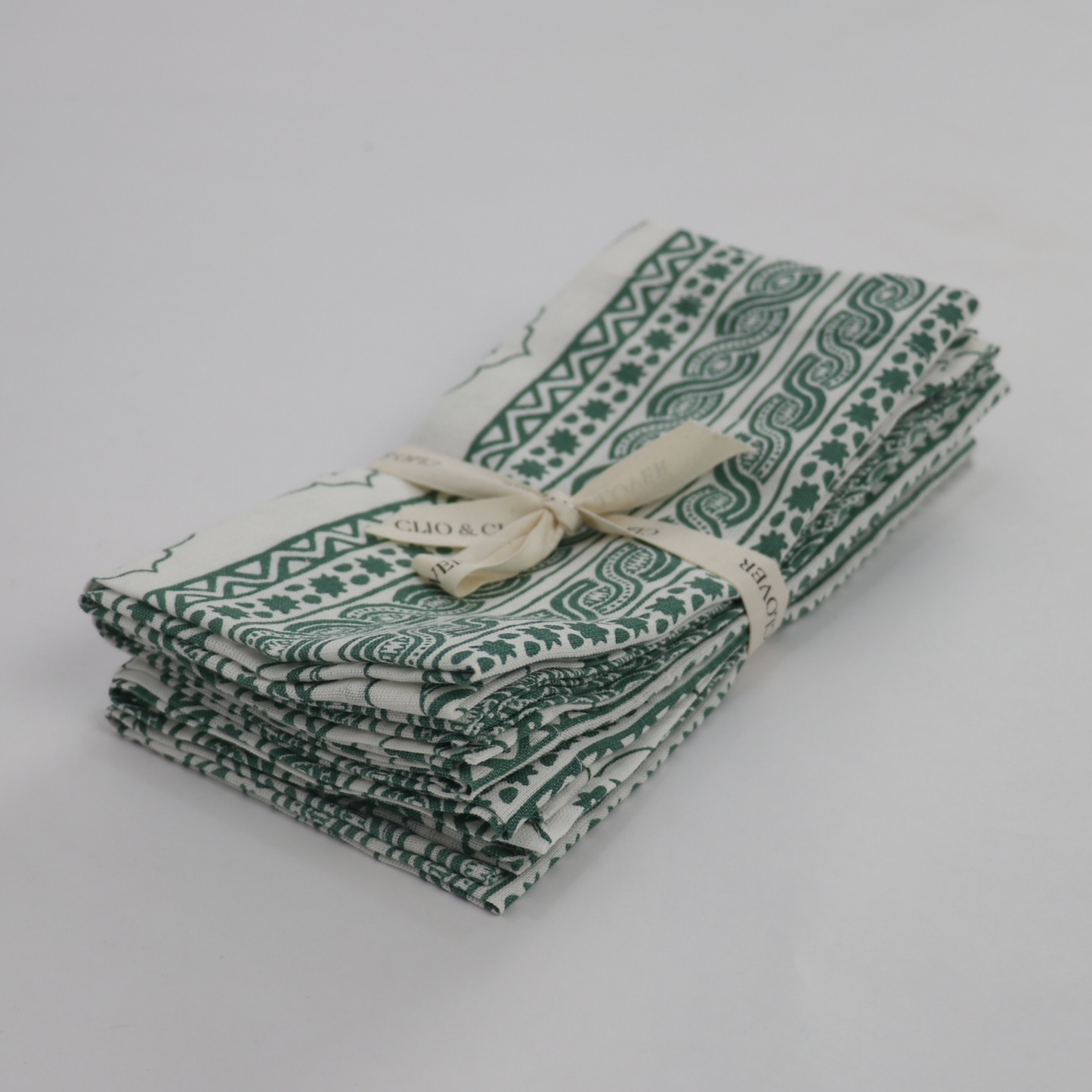 First Bloom Linen Napkins Emerald Green (Set of 4)