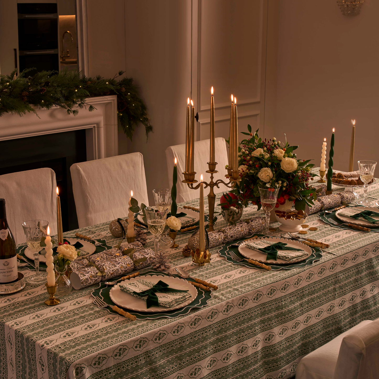 First Bloom Linen Napkins Emerald Green (Set of 4)