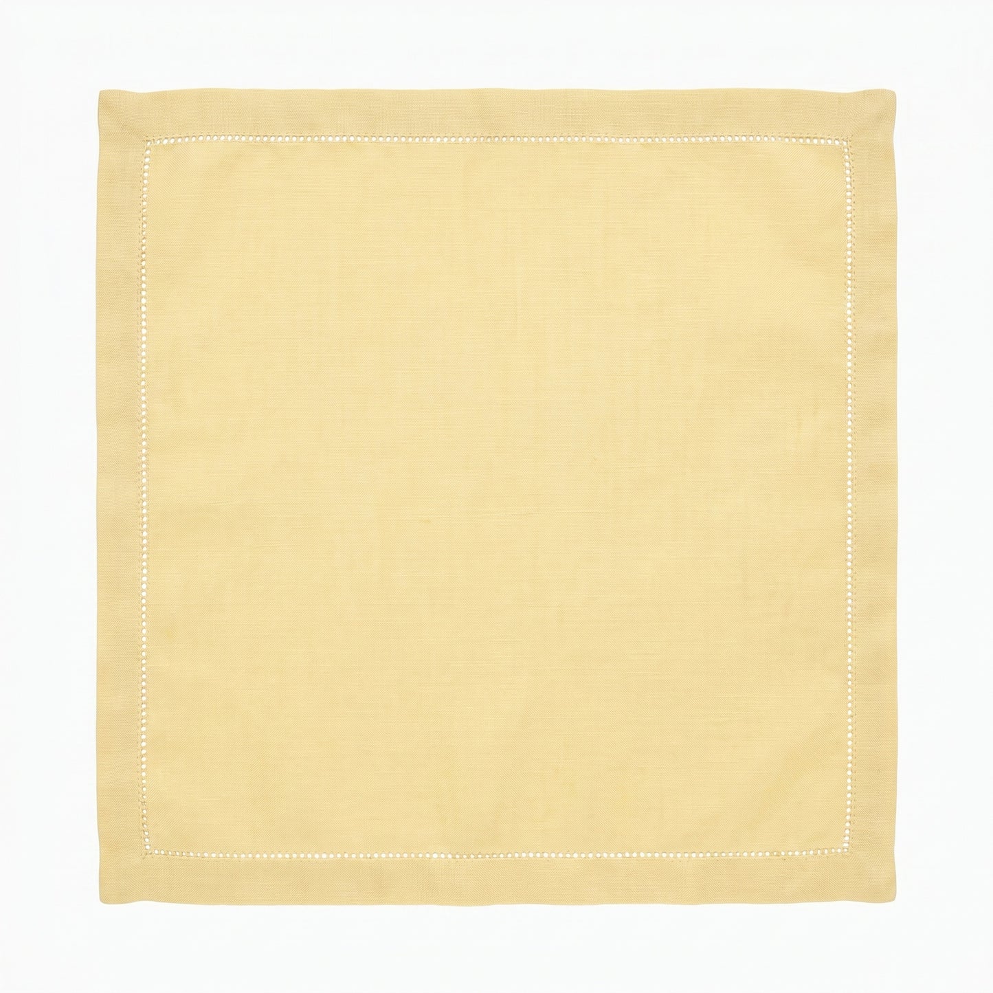 Linen Hemstitched Napkins - Buttermilk Yellow (set of 4)