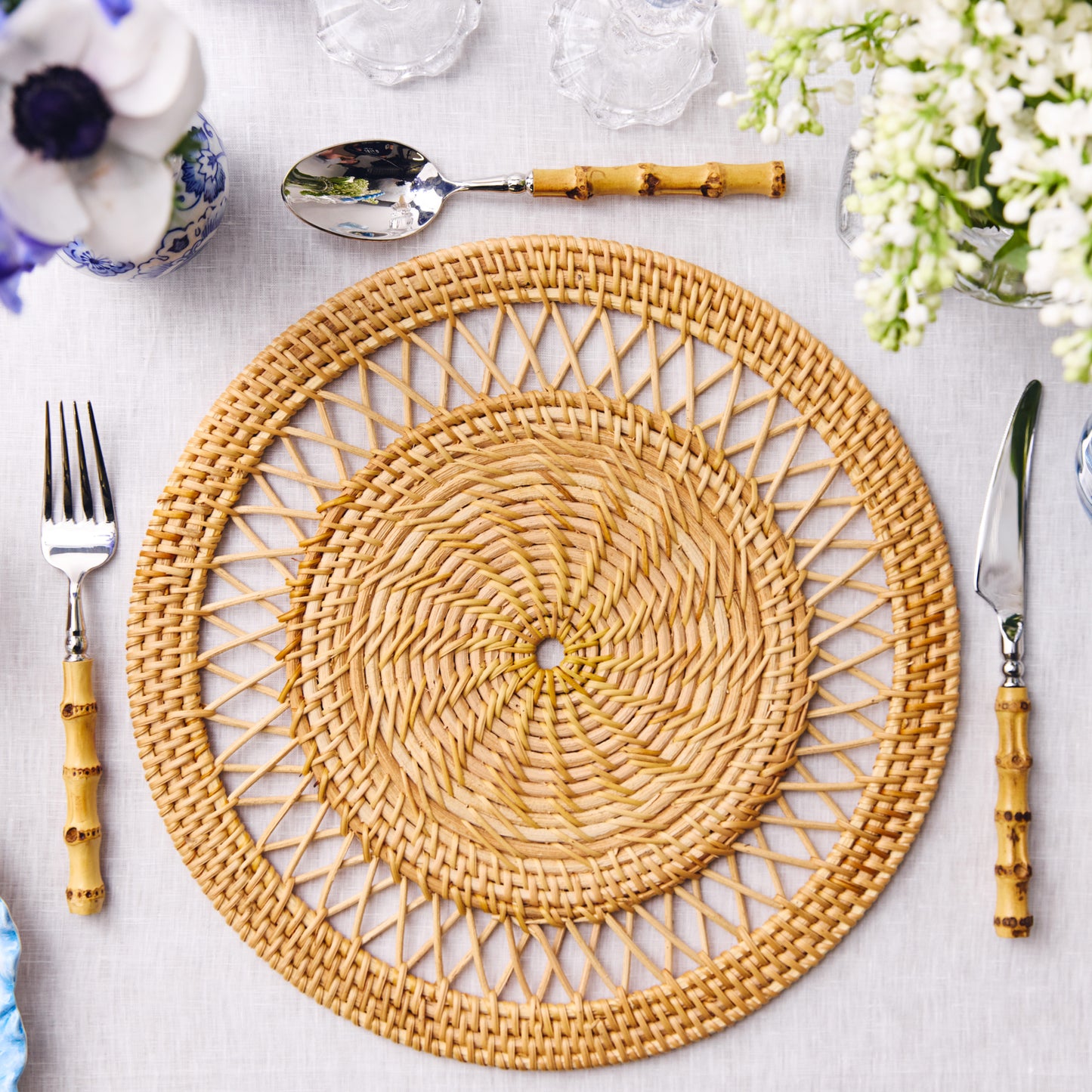 Set of 2 - Handmade Rattan Placemats