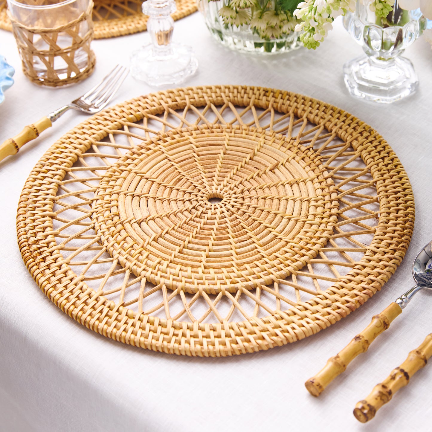 Set of 2 - Handmade Rattan Placemats