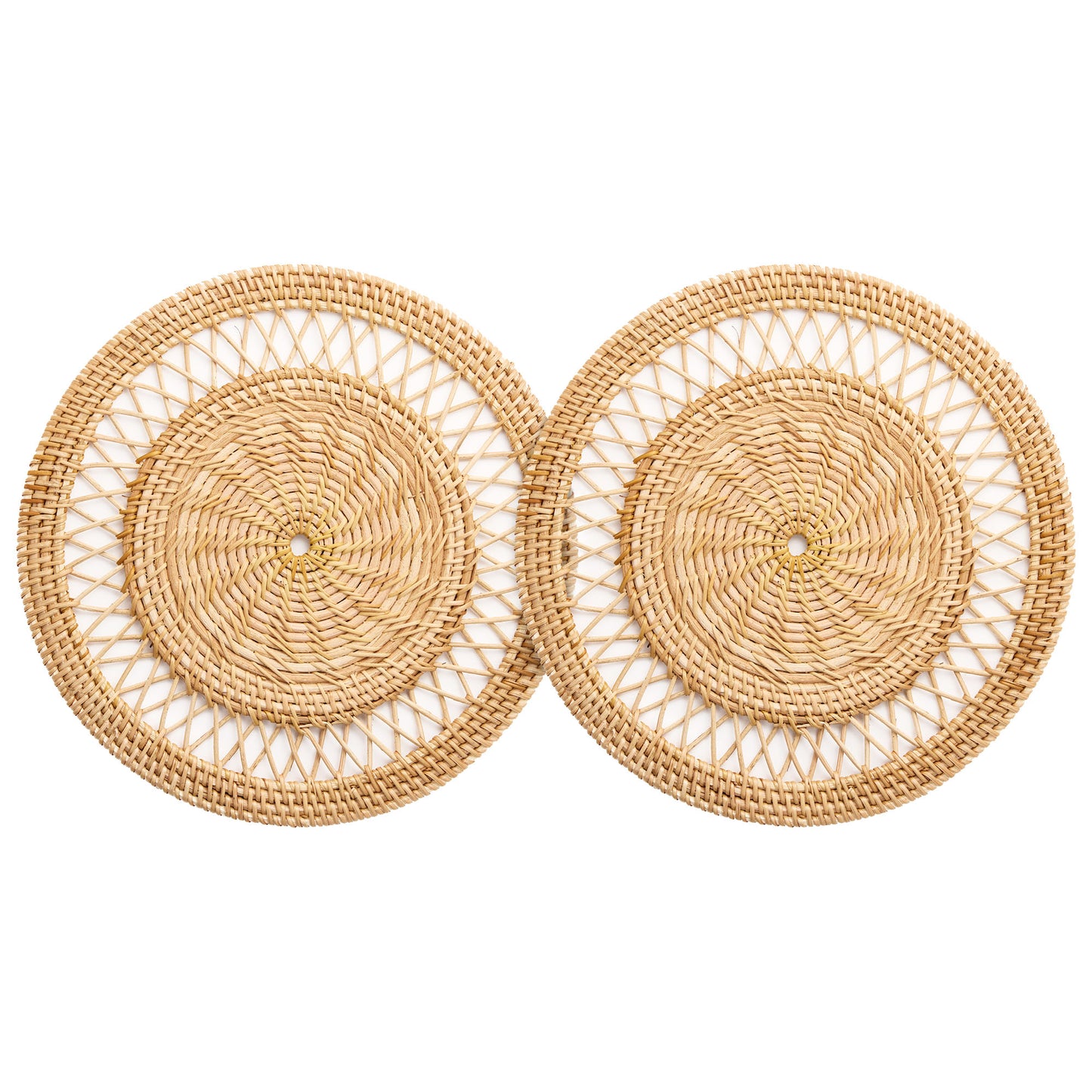 Set of 2 - Handmade Rattan Placemats